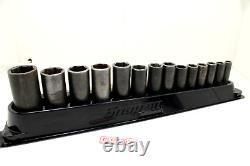 Snap On SIMFM214YA 8-19 21 24m 3/8 Drive 6 Point Deep Impact Socket Set USA