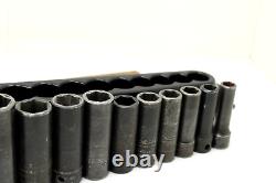 Snap On SIMFM214YA 8-19 21 24m 3/8 Drive 6 Point Deep Impact Socket Set USA