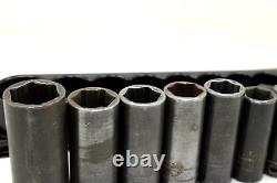 Snap On SIMFM214YA 8-19 21 24m 3/8 Drive 6 Point Deep Impact Socket Set USA