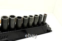 Snap On SIMFM214YA 8-19 21 24m 3/8 Drive 6 Point Deep Impact Socket Set USA