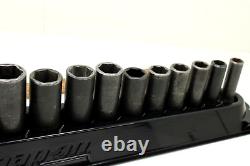 Snap On SIMFM214YA 8-19 21 24m 3/8 Drive 6 Point Deep Impact Socket Set USA