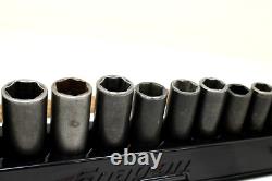 Snap On SIMFM214YA 8-19 21 24m 3/8 Drive 6 Point Deep Impact Socket Set USA