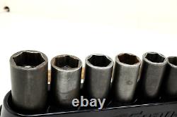 Snap On SIMFM214YA 8-19 21 24m 3/8 Drive 6 Point Deep Impact Socket Set USA