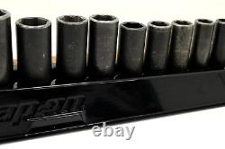 Snap On SIMFM214YA 8-19 21 24m 3/8 Drive 6 Point Deep Impact Socket Set USA