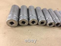 Snap On STMM15-STMM5 12PC 1/4 Drive Deep Sockets 6-Point Metric 5-15mm 112STMMY