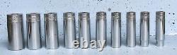 Snap On Snapon 1/2 Drive Sae 6 Point Deep Socket Set Of 10 1/2 1 1/8