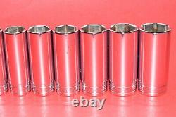 Snap-On Tools 1/2 Drive 13 pc. SAE 3/8 1 1/8 Deep Flank 6-POINT Socket Set