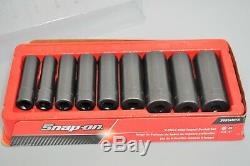 Snap On Tools 1/2 Drive 6-Point SAE Flank Drive Deep Impact Socket Set 309SIMYA