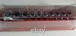 Snap On Tools 10Pc SAE 6 Point Flank 1/4 Drive Xtra Semi Deep Sockets 110YTMSY