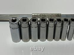 Snap On Tools 11pc 1/4 Drive 12-Point Deep Metric Socket Set 111STMMDY (5-14mm)