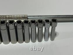 Snap On Tools 11pc 1/4 Drive 12-Point Deep Metric Socket Set 111STMMDY (5-14mm)