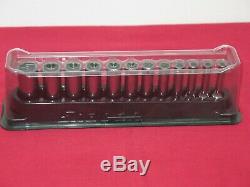 Snap On Tools 12 Piece Metric 1/4 Drive 6 Point Deep Socket Set + Magnetic Tray