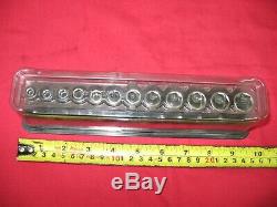 Snap On Tools 12 Piece Metric 1/4 Drive 6 Point Deep Socket Set + Magnetic Tray