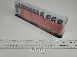 Snap On Tools NEW 112YSTMMY 12 pc 1/4 Drive 6-Point Deep Socket Set (5-15 mm)