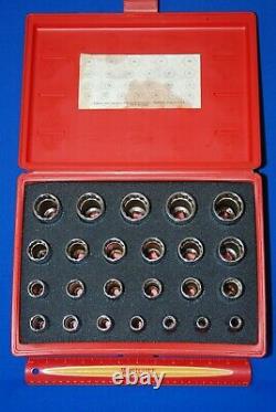 Snap-On Tools NOS 24 Piece 1/2 Drive 12-Point Metric Deep Socket Set and Case