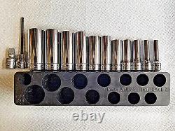 Snap On Tools SFS 3/8 Drive 1/4-7/8 Deep SAE Socket Set 6 point 11 pieces