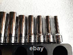 Snap On Tools SFS 3/8 Drive 1/4-7/8 Deep SAE Socket Set 6 point 11 pieces