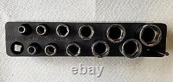 Snap On Tools SFS 3/8 Drive 1/4-7/8 Deep SAE Socket Set 6 point 11 pieces