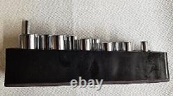 Snap On Tools SFS 3/8 Drive 1/4-7/8 Deep SAE Socket Set 6 point 11 pieces