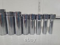 Snap-On Tools SFS Series 12pc Sae Deep Socket Set 3/8 Drive 6 Point 1/4-15/16