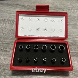 Snap On Tools STMM Metric Deep Socket Set 4mm -14mm 1/4 Drive 6 Point 12 Pieces