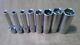 Snap-on Tools Stmm4-5-6-7-9-11-12-14- 1/4 Inch Drive 6 Point Deep Sockets Usa