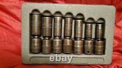 Snap On Tools USA 3/8 Drive Metric Deep Impact Swivel Socket 7 Piece Set 6 Point