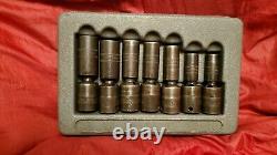 Snap On Tools USA 3/8 Drive Metric Deep Impact Swivel Socket 7 Piece Set 6 Point