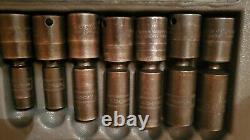 Snap On Tools USA 3/8 Drive Metric Deep Impact Swivel Socket 7 Piece Set 6 Point