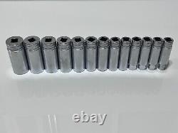 Snap-On Tools USA 313TSYA 13pc 1/2 Drive SAE Deep Socket Set, 6 Point, Complete