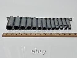 Snap-On Tools USA 313TSYA 13pc 1/2 Drive SAE Deep Socket Set, 6 Point, Complete