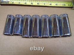 Snap-On USA 7-Piece 3/8 Drive 6-Point Deep Socket Set 20-26- MM Nice