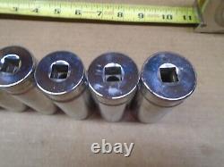 Snap-On USA 7-Piece 3/8 Drive 6-Point Deep Socket Set 20-26- MM Nice