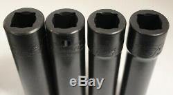 Snap-on 1/2 Drive 10 To 24 mm 6-point DEEP Impact Socket Set 315SIMMYA EXCELLEN