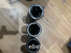 Snap-on 1/2 Drive mm 6 Point Deep Impact Socket set SIMM10A, SIMM12A-SIMM19A