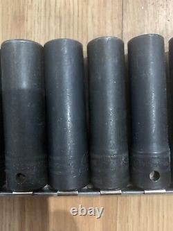 Snap-on 1/2 Drive mm 6 Point Deep Impact Socket set SIMM10A, SIMM12A-SIMM19A