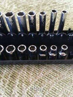 Snap-on 1/4 Drive 24pc 6-Point Metric Shallow, Deep Socket Sets 112STMMY 112TMMY