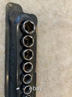 Snap on 1/4 drive deep socket set. Metric. 6 point. 5 up to 15mm