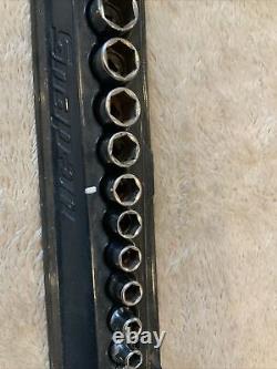 Snap on 1/4 drive deep socket set. Metric. 6 point. 5 up to 15mm