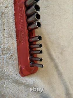 Snap on 1/4 drive deep socket set. Missing one. 6 point, 1/4 drive