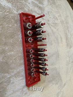 Snap on 1/4 drive shallow and deep socket sets. Sae. 6 point. Missing 3/8 on both