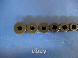 Snap-on 10-Piece 3/8 Drive 6-Point SAE Semi-Deep Impact Socket Set 5/16-7/8