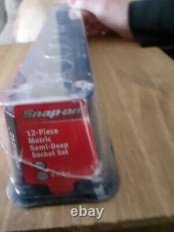 Snap-on 12 Piece 3/8 Drive 6-Point Metric SEMI Deep NEW UNOPENED