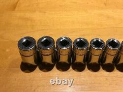 Snap-on 12 Piece 3/8 Drive 6-Point Metric Semi-Deep Socket Set 8-19mm 212FSMSY