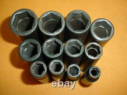 Snap-on, 12 pc 1/2 Drive 6-Point SAE Deep Impact Socket Set (3/8 to 1-1/16)