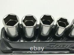 Snap-on 12 pc 3/8 Drive 6-Point Metric Flank Drive Deep Socket Set (8-19 mm)