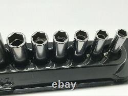 Snap-on 12 pc 3/8 Drive 6-Point Metric Flank Drive Deep Socket Set (8-19 mm)