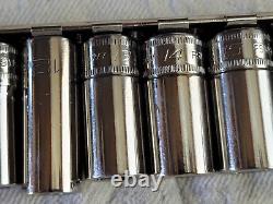 Snap-on 12pc 3/8 dr, Flank Drive Semi-Deep Socket Set 212FSMSY Metric 8-19mm