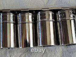 Snap-on 12pc 3/8 dr, Flank Drive Semi-Deep Socket Set 212FSMSY Metric 8-19mm