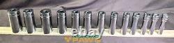 Snap-on 13 pc 1/2 Drive 12-Point SAE Flank Drive Deep Socket Set (3/8-1-1/8)